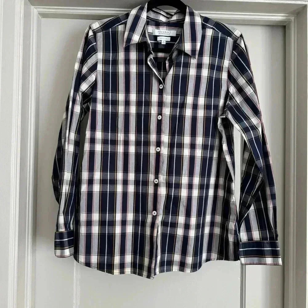 Foxcroft for appleseeds women’s plaid button down size 10